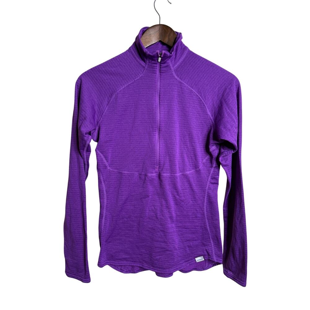 Patagonia Capilene Purple 1/4 Zip Long Sleeve Baselayer Hiking Gorpcore Top S